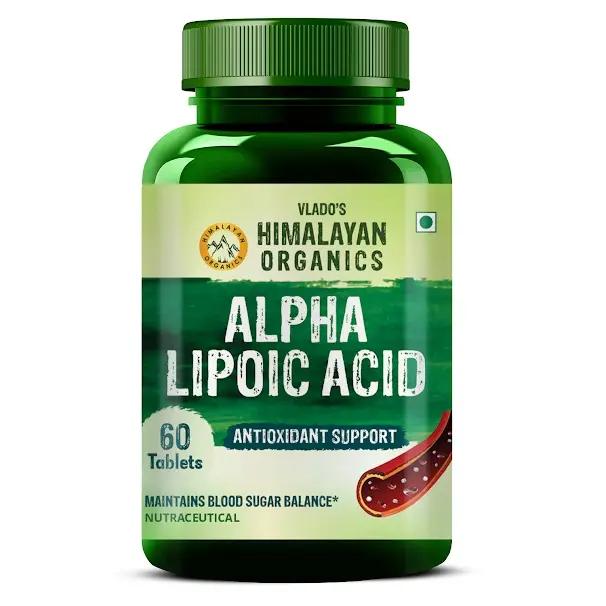 Vlado's Himalayan Organics Alpha Lipoic Acid 300mg | Boost Liver Function, Healthy Blood Sugar, Antioxidant | 60 Veg Tablets