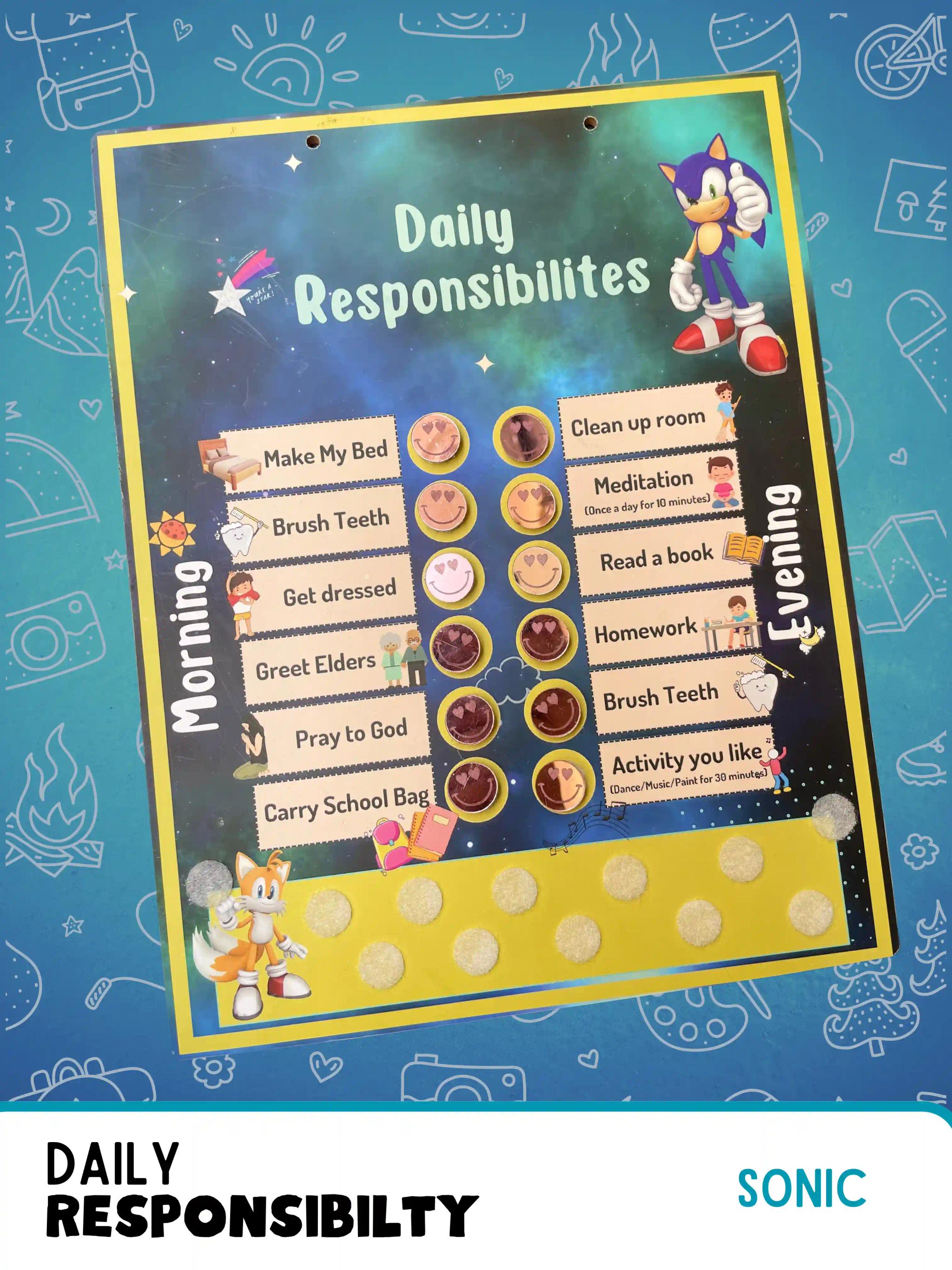 Daily Responsibility Board - Sonic