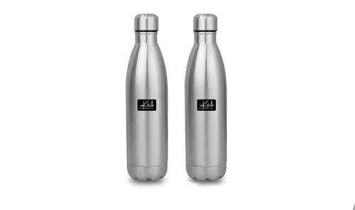 InKitch ISI Certified Stainless Steel Insulated Water Bottle- 24 Hrs Hot or Cold (500 Ml, 2)