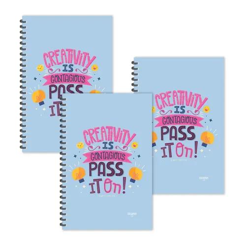 Creativity Is Contagious Ruled Diaries - Pack Of 3