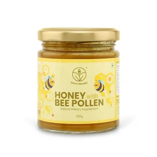 Shiva Organic Honey with Bee Pollen: A Natural Symphony of Nourishment and Flavor