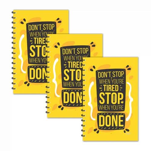 Don'T Stop When You Are Tired..Motivational Diary - Pack Of 3