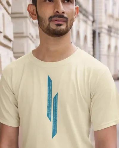 Sanskrit shloka design T-shirt for men / Beige