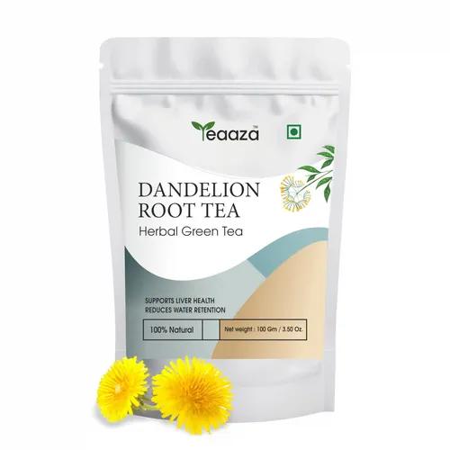 Teaaza Dandelion Root Tea | Herbal Detox Tea for Digestion & Liver Support | Dandelion Tea for Wellness & Detox | 100 Grams Loose Tea Leaves