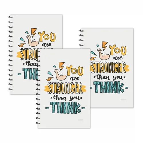 You Are Stronger Than You Think Motivational Diaries - Pack Of 3