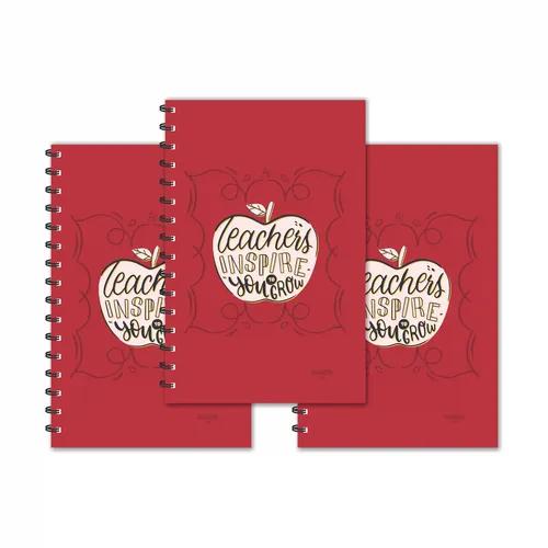 Teachers Inspire You To Grow Design Ruled Diaries - Pack Of 3