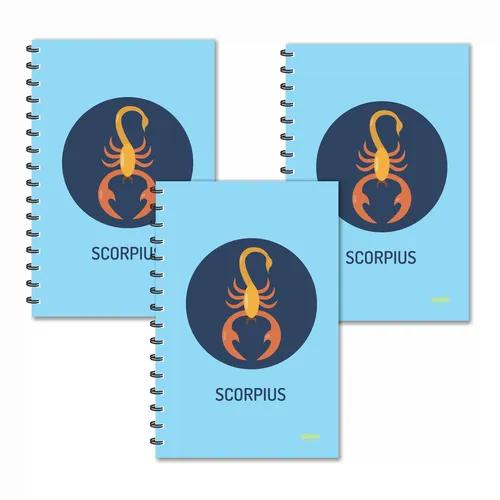 Scorpius Zodiac Designer Ruled Diaries - Pack Of 3