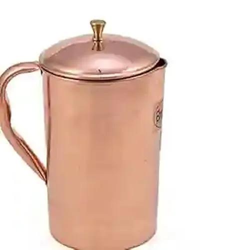 ALODIE Copper Kumbh Jug | Heavy Copper Jug | Serving Storage Water Jug | Naturat Health Benefit | Good Health Benefits