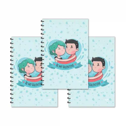 Be My Valentine Design Ruled Diaries - Pack Of 3