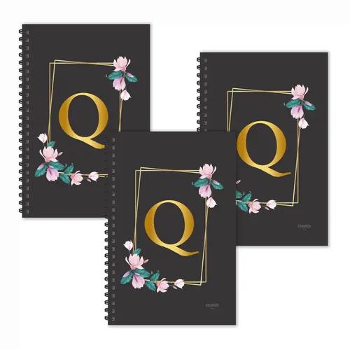 Q Letter Ruled Diaries - Pack Of 3