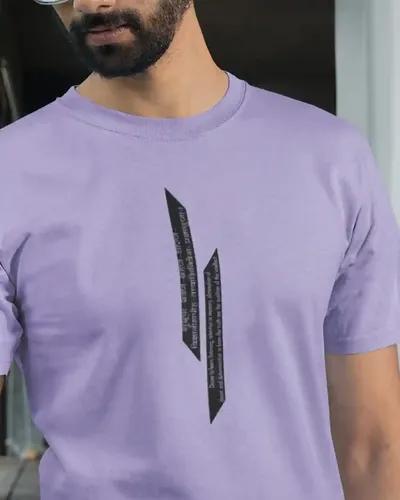 Sanskrit shloka design T-shirt for men / Lilac