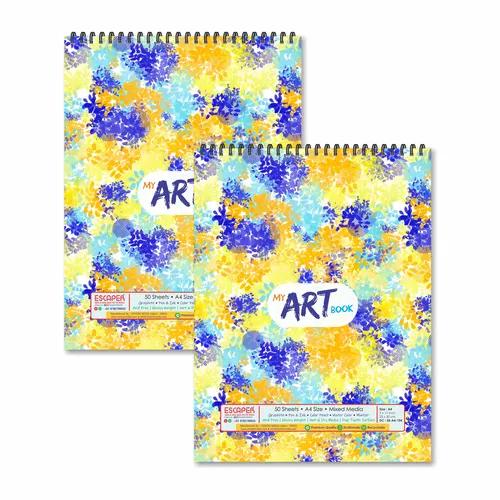 Watercolor Pattern Sketchbooks For Painting - Pack Of 2