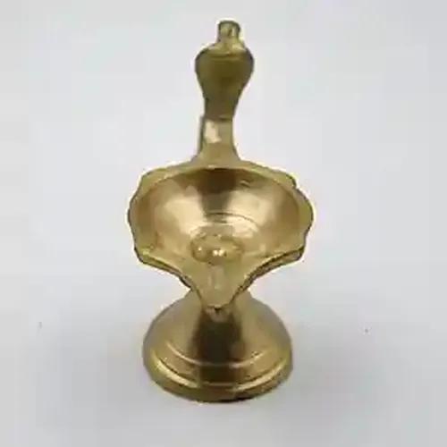 ALODIE- Brass Puja Diya/Casting Diya with Stand