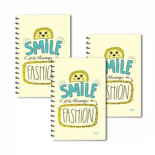 Smile Are Always Is In Fashion Ruled Diaries - Pack Of 3