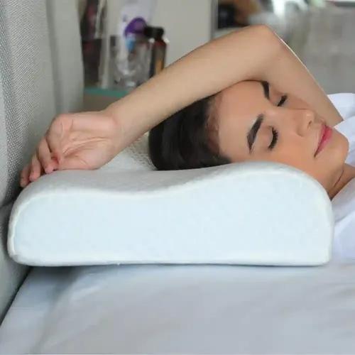 Sleepsia Orthopedic Contour Memory Foam Pillow - Neck Pain Relief, Ergonomic Design, Hypoallergenic & Breathable, Side/Back Sleepers Pillow