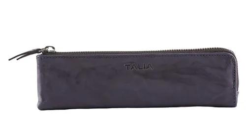 TALIA - Genuine Leather Top Zippered Pen/Pencil Case