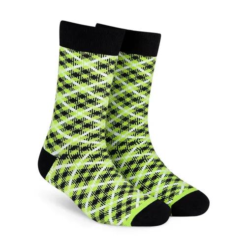 DYNAMOCKS Men's and Women's Combed Cotton Designer Crew Length Socks (Pack of 1) (Multicolour, Free Size)-Supreme