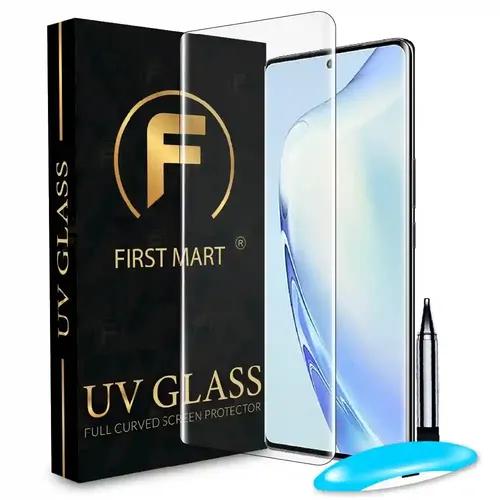 FIRST MART Tempered Glass for Vivo V27 Pro 5G / V27 5G / T2 Pro 5G with Edge to Edge Full Screen Coverage and Easy UV Glue Installation Kit, Pack of 1