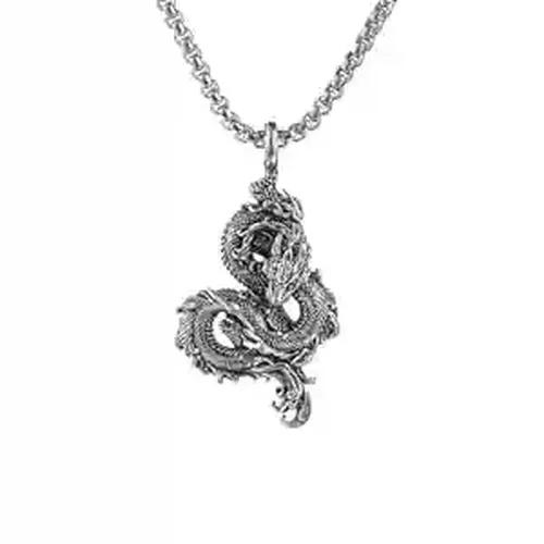 Snake Design Pendant with Silver Chain