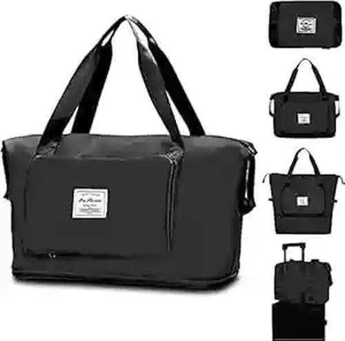 H HANUMANT ENTERPRISE Large Capacity Foldable Travel Duffel, Waterproof Sports Duffel Bag with Wet Compartment, Weekender Bag with Expandable Space, Oxford Cloth Travel Bag Gym Bag