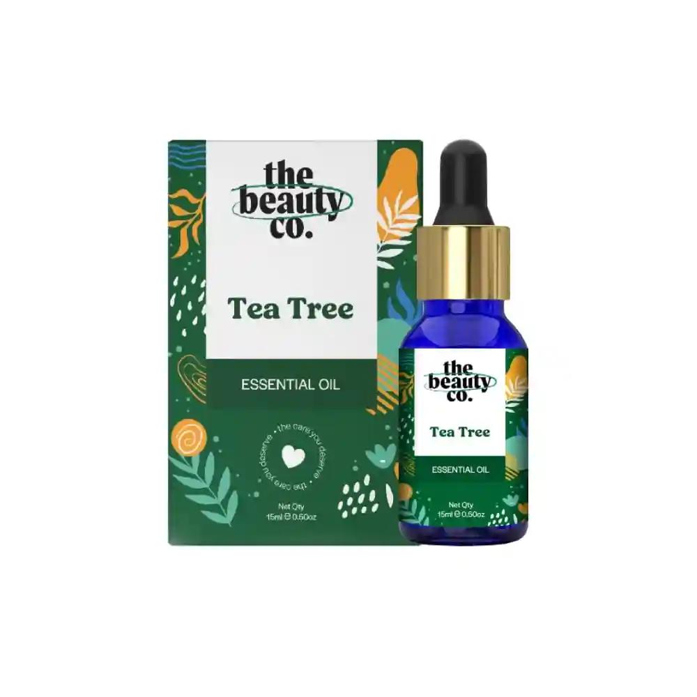 The Beauty Co Tea Tree Oil for Acne and Blemish Free Skin 15 ml | Organic & Pure| Natural | Reduces Dark Spots | For Healthy Skin | Face & Hair | Dandruff Control | All Seasons | Women-Girls