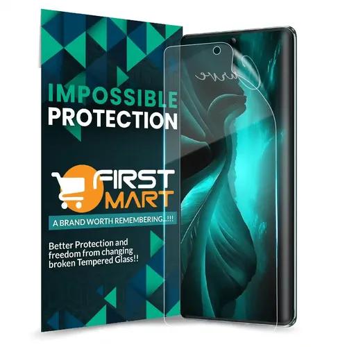 FIRST MART Screen Protector for LAVA Blaze Curve 5G - Nanofiber Unbreakable Membrane Case Friendly Full Edge to Edge Screen Coverage & Installation Kit (Crystal Clear)