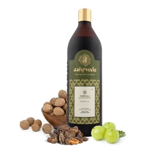 ASHPVEDA Ayurveda Triphala Kwath - Herbal Digestion Care Syrup Relieves Constipation, Strengthen Hair, Boosts Immunity - 100% Ayurvedic Herbs Kadha (700 ml)