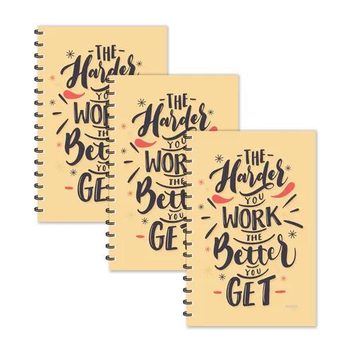 The Harder You Work The Better You Get Motivational Diaries - Pack Of 3