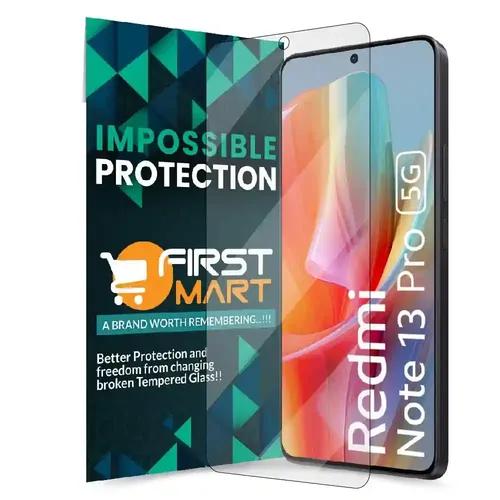 FIRST MART Screen Protector for Redmi Note 13 Pro 5G, Redmi Note 13 5G - Impossible Fiber Case Friendly Screen Protection & Installation Kit (Crystal Clear)