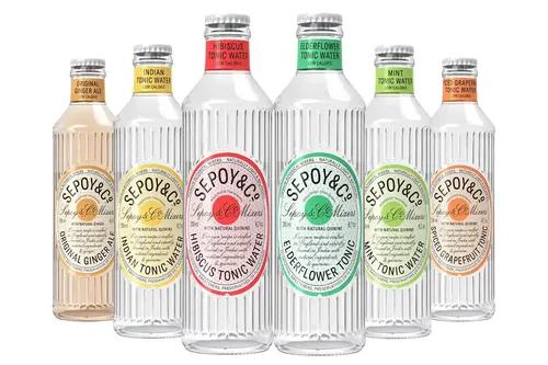 SEPOY & CO. Tonic & Ginger Indian Mint Grapefruit Elderflower Hibiscus Ginger Ale Tasting Box (Pack Of 12 X 200Ml)|Low Calorie|100% Natural Ingredients|Flavoured & Aerated Drink