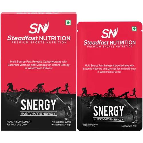 STEADFAST NUTRITION Synergy | Instant Energy & Hydration | Essential Vitamins & Minerals | Energy Drink & Pre workout Supplements for Men & Women | 6 Sachets | 45g per Sachet| 270g Watermelon Flavour