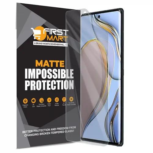 FIRST MART Screen Protector for Tecno Phantom X2 5G - Nanofiber Unbreakable Membrane Case Friendly Full Edge to Edge Screen Coverage & Installation Kit (Matte)