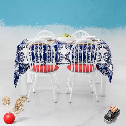 ArtzFolio Lace Ornate | Table Cloth Cover for Dining & Center Table | Washable Waterproof Polyester Fabric | 6-Seater Table; 48 x 72 inch (122 x 183 cms)