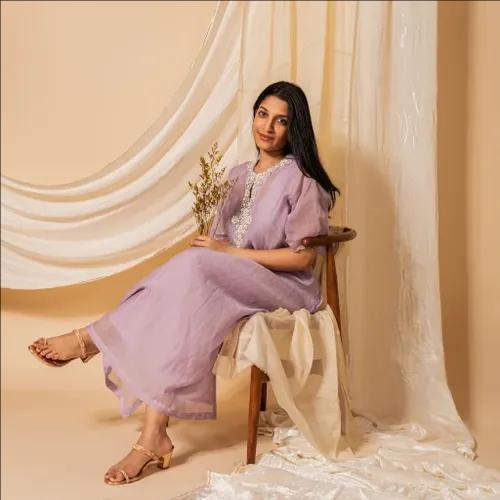 Light Purple Kurti Dress - Small