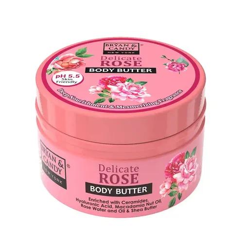 Bryan & Candy New York's Delicate Rose Body Butter with Natural Organic Shea Butter and Hyaluronic Acid (200gm)