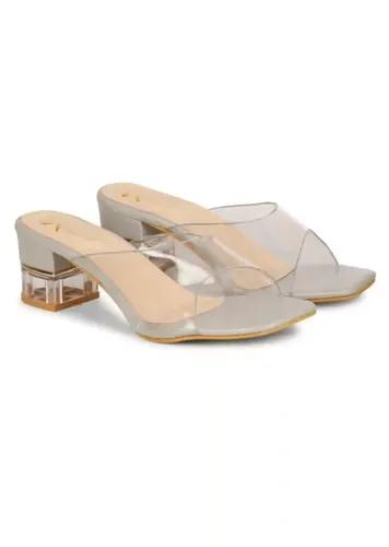 Clear Strap Transparent Heel - Grey