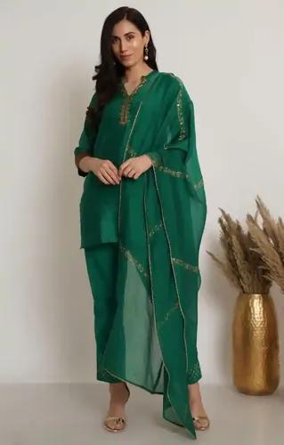 Green Tunics Kurta Set - X-Small