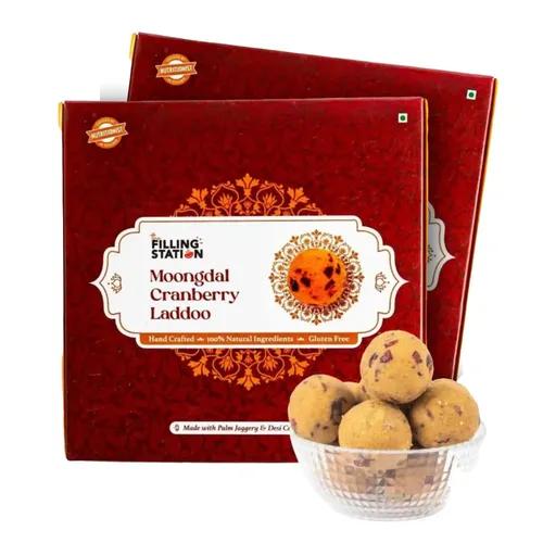 THE FILLING STATION Moong Dal Cranberry Ladoo | Sweetened with Palm Jaggery | No Added Sugar | No Artificial Flavors | No Preservatives_18 Ladoo_500 GM