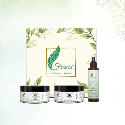 Customised Gift Set (3 items- Cucumber Toner, Kaolin Clay Mask, Tea Tree Neem Face Scrub)