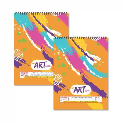 Summer Abstract Theme Sketchbooks For Painting - Pack Of 2