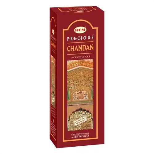 HEM Precious Chandan Incense Sticks | Agarbatti for Home Freshness, Prayer, Positive Energy & Yoga Meditation | Pooja Item for Home | Burning Time - 35-40 Minutes |120 Sticks (Handcrafted & Low Smoke)