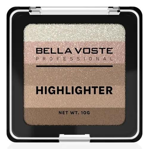 Bella Voste Professional | Unveil Your Inner Glow with 5-in-1 Highlighter Palette | Rich Pigmentation | Glam & Charm | Cruelty Free (BVHL201)