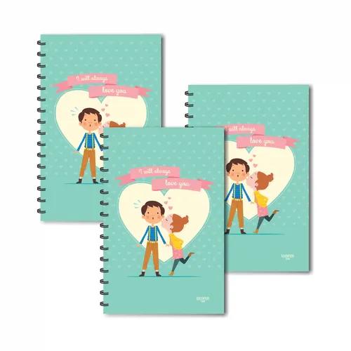 I Will Always Love You Designer Ruled Diaries - Pack Of 3