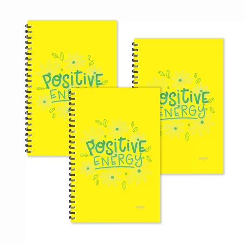 Positive Energy Motivational Ruled Diaries - Pack Of 3