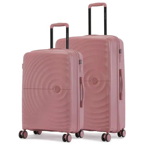 Nasher Miles Seattle Hard-Sided Polypropylene Luggage Set of 2 Rose Gold Trolley Bags|Suitcase Set(65 & 75 cm)