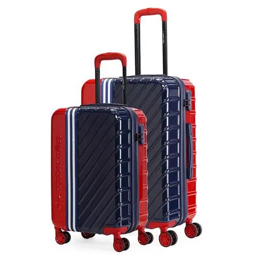 Nasher Miles Vegas Hard-Sided Polycarbonate Luggage Set of 2 Red&Blue Trolley Bags (55 & 65 cm)