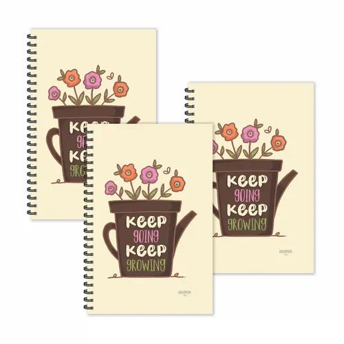 Keep Going Keep Growing Motivational Ruled Diaries - Pack Of 3