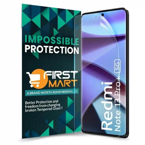 FIRST MART Screen Protector for Redmi Note 13 Pro Plus 5G - Nanofiber Unbreakable Membrane Case Friendly Full Edge to Edge Screen Coverage & Installation Kit (Crystal Clear)