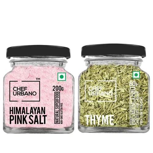 Chef Urbano Combo of Himalayan Pink Salt 200g & Thyme 60g