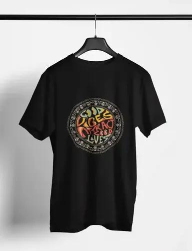 Good Vibes attract good lives-  Unisex Black Oversized T-Shirt - S